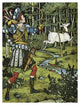 "Hind in the Wood - The Archer" Digital Paper Print by Walter Crane, 38"x50"