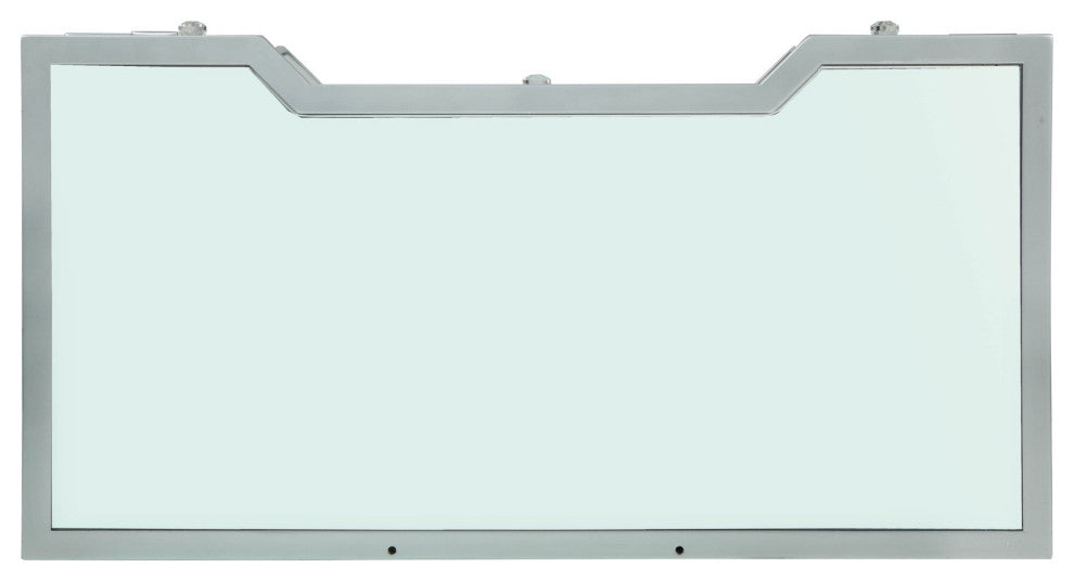 Unique Vanity Set, Mirrored Design With Liftable Tabletop With Mirror, Silver