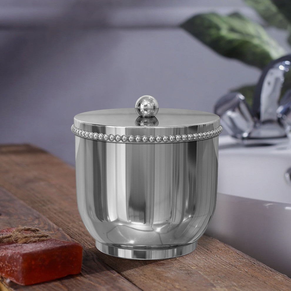 nu steel Chic Beaded Cotton Swab/Cotton Container