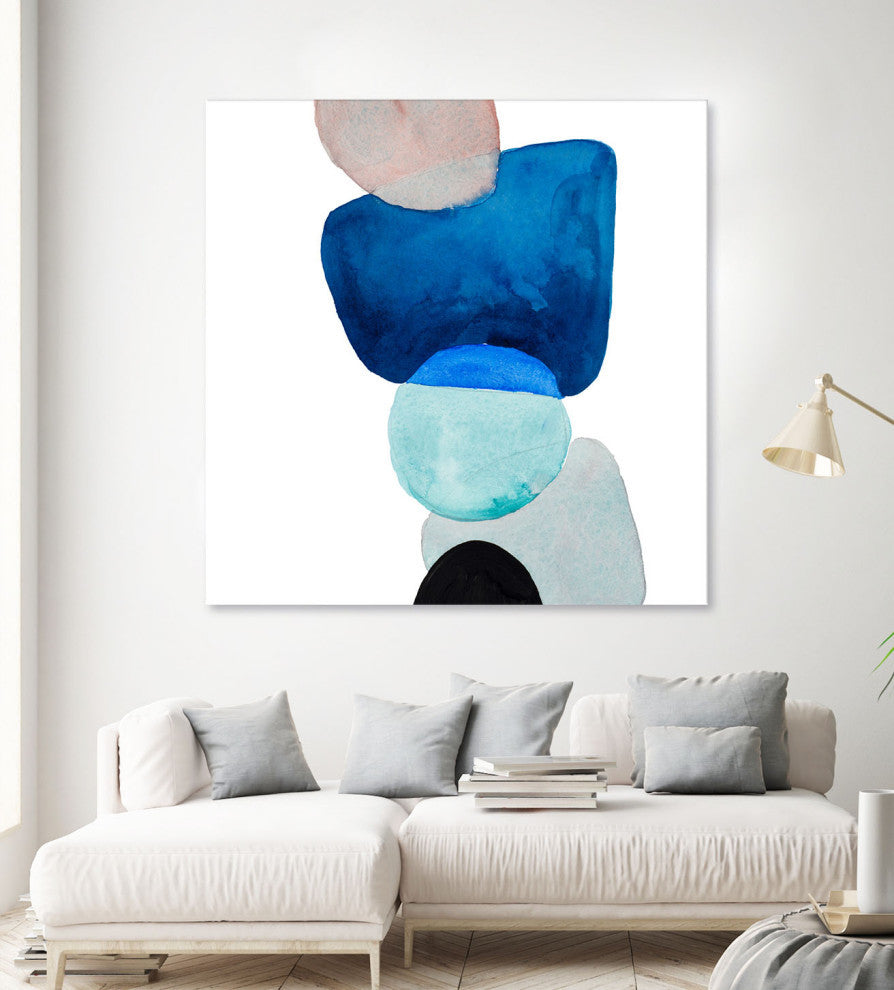 Head Over Heels Abstract I - 54 x 54 by Lanie Loreth