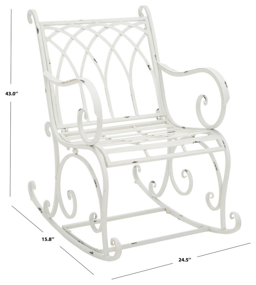 Safavieh Medrano Rocking Chair, Antique White