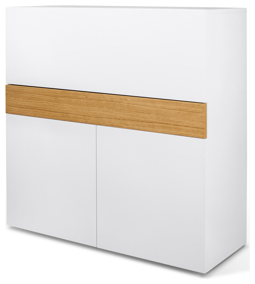 Focus Workstation, Pure White / Oak