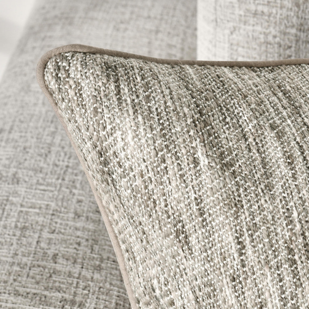 Sharma Cotton Blend Throw Pillow, Natural, 22x22