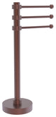 Vanity Top 3 Swing Arm Towel Holder with Groovy Accents, Antique Copper