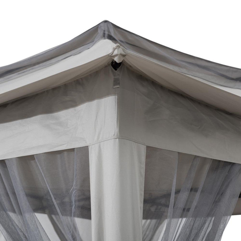 Sunjoy 11 ft. x 11 ft. Gray Pop Up Portable Steel Gazebo