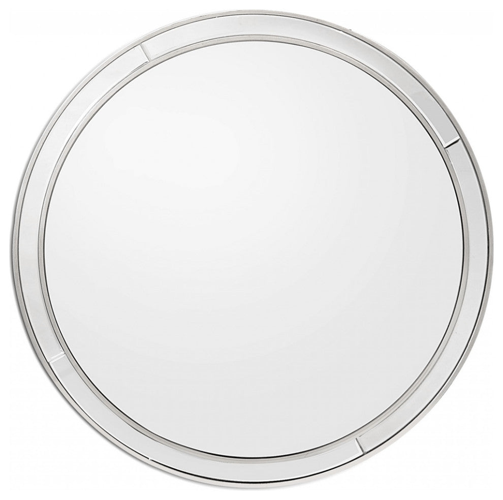Simply Lined Silver Mirror