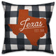 Texas Buffalo Check 18x18 Spun Poly Pillow