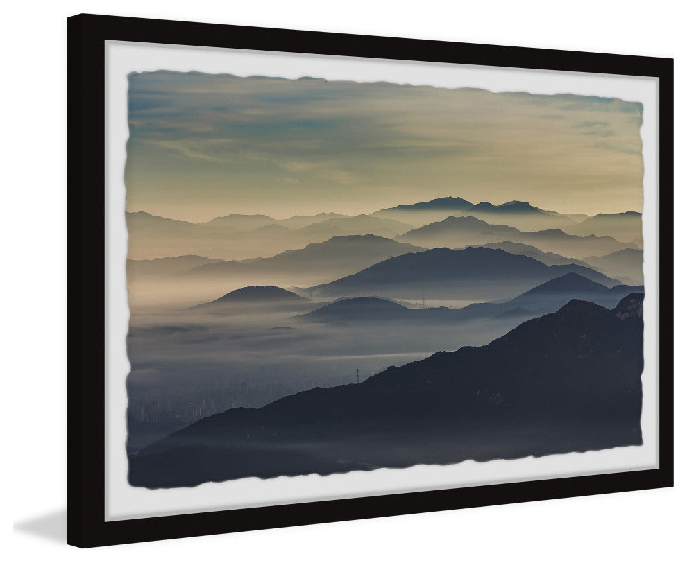 "Distant Mountain" Framed Painting Print, 30x20