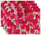 Tulip Blossom Floral Print Placemats, Set of 4, 18"x14", Pink