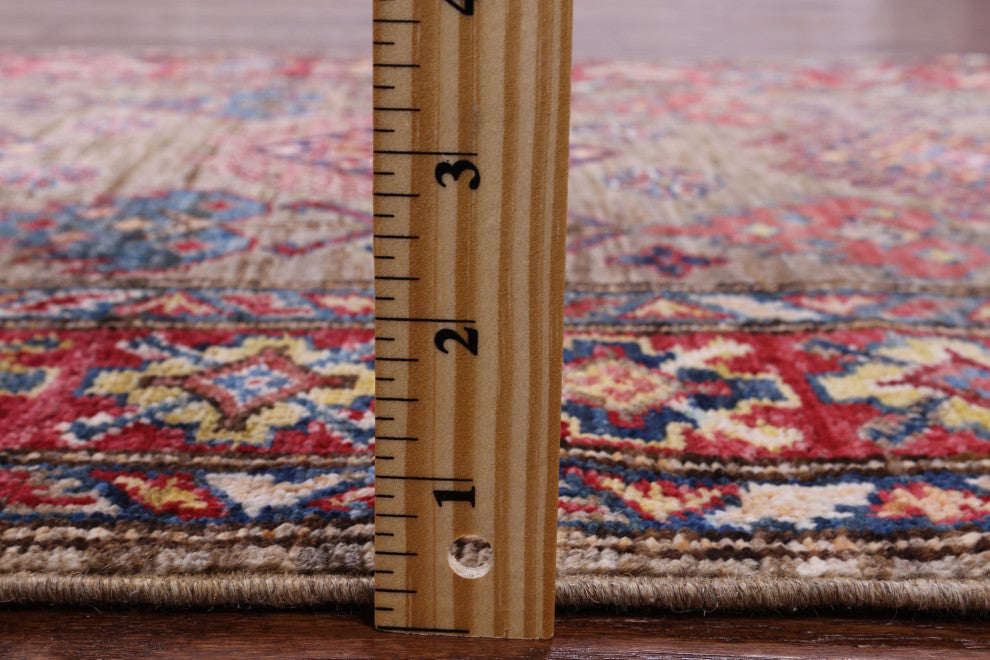 2' 8" X 9' 7" Runner Super Kazak Hand Knotted Wool Rug Q7501