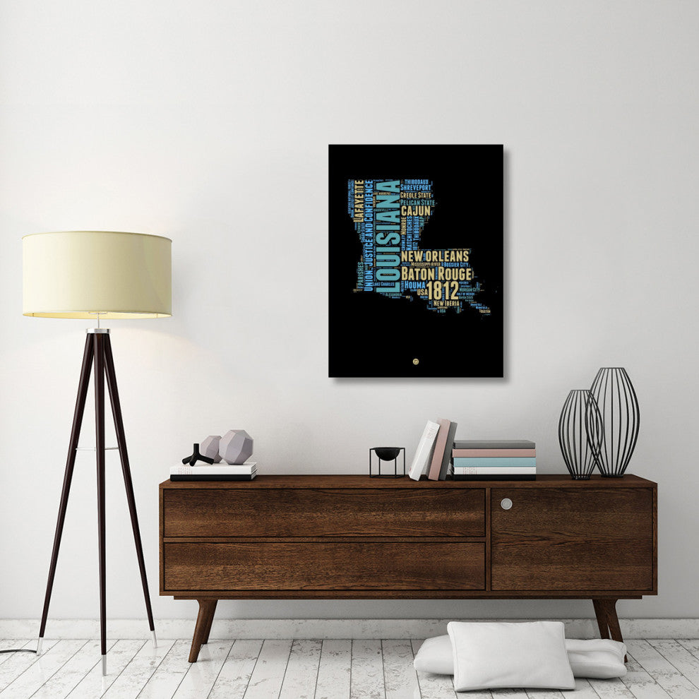 "Louisiana Word Cloud 1" Fine Art Print