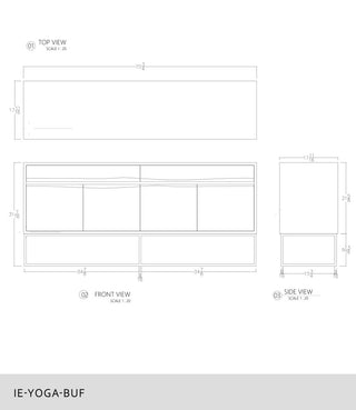 Yoga Sideboard, Suar, Black