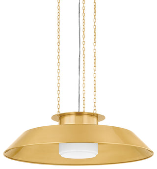 Hudson Valley Woodrow Pendant 32", Aged Brass