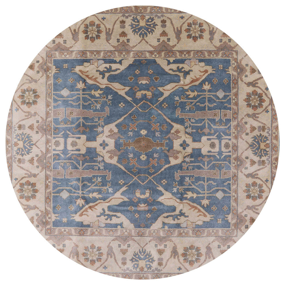 Ahgly Company Indoor Round Mid-Century Modern Area Rugs, 4' Round
