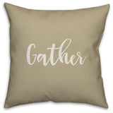 Gather in Beige 18x18 Throw Pillow Cover