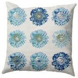 Gypsy Floral Decorative Throw Pillow, Dark Cobalt Blue, 20"x20"