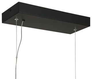 LNC Safranner LED 8-Light 28" Modern Rectangle Chandeliers, Black/Gold