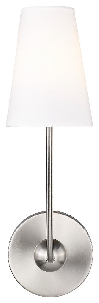 Z-LITE 1-Light Wall Sconce, Brushed Nickel