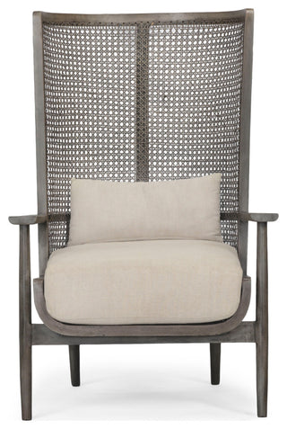Wingman Cane Accent Chair