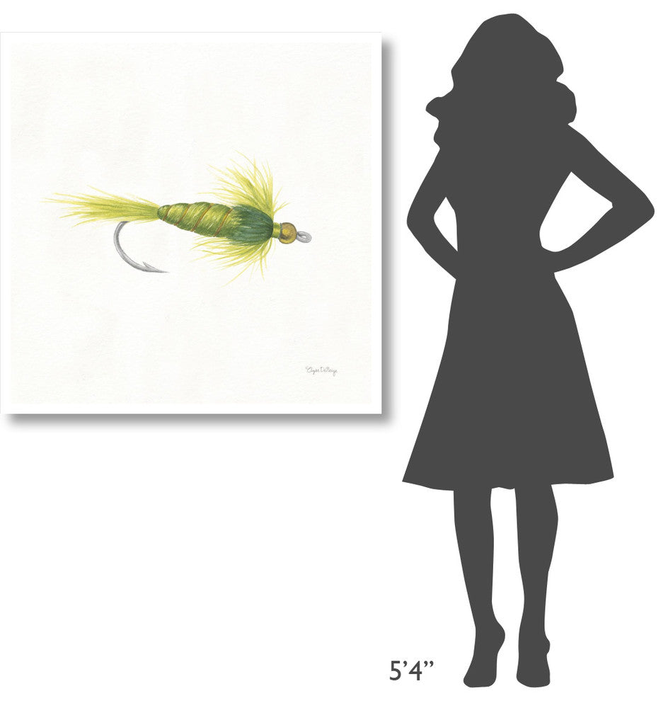 "Gone Fishin IV" Digital Paper Print by Elyse DeNeige, 38"x38"