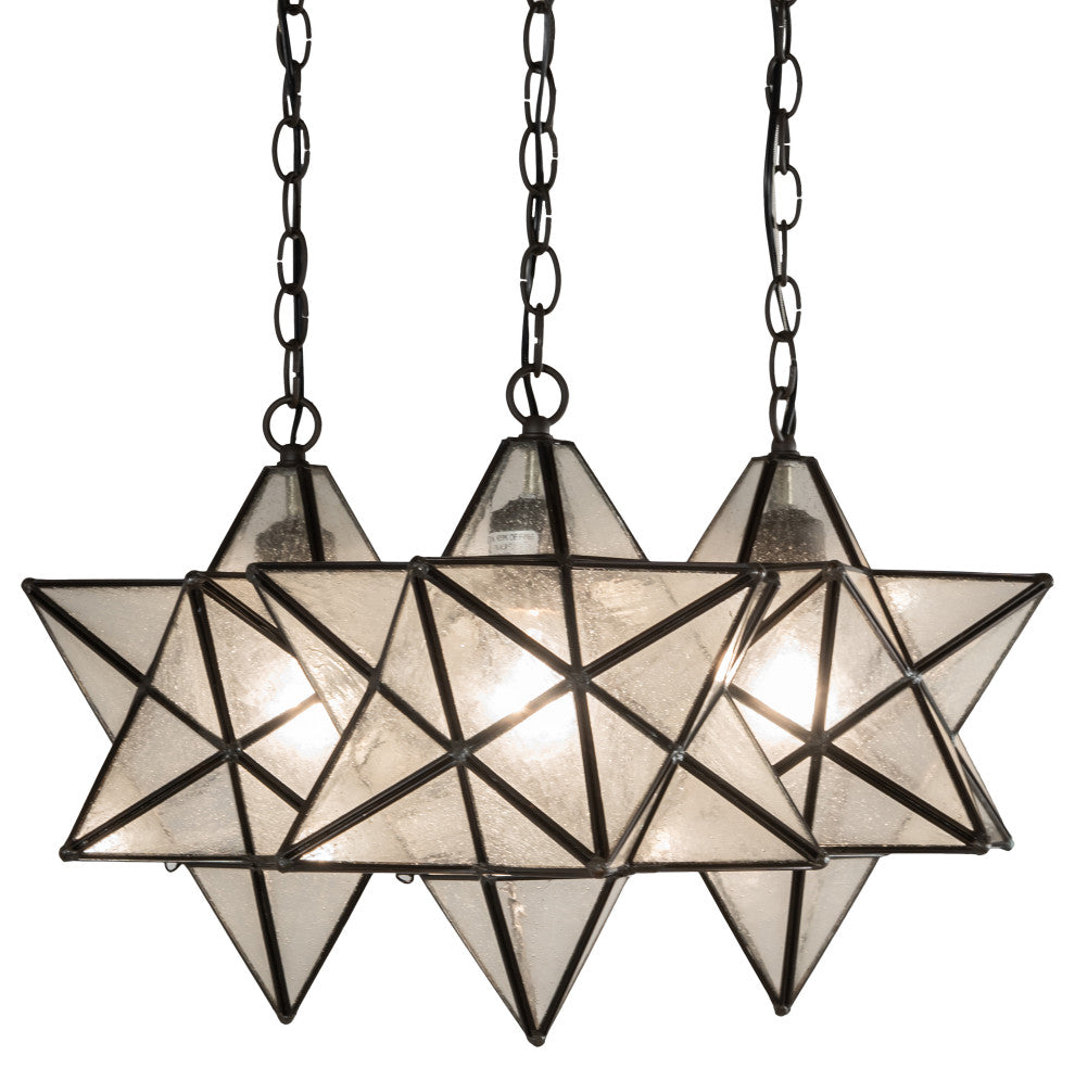 23 Wide Moravian Star 3 Light Cascading Pendant
