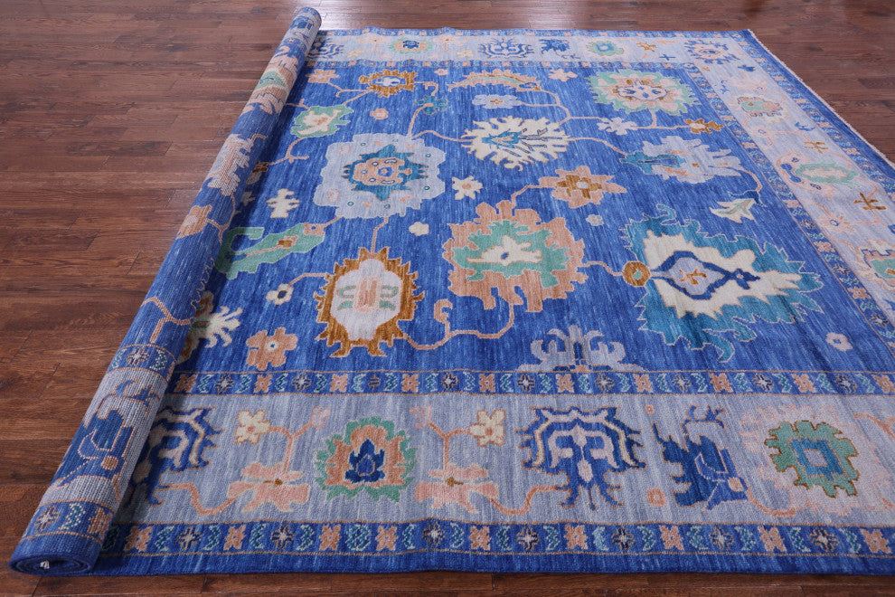10' 6" X 14' 1" Turkish Oushak Handmade Wool Rug - Q13563