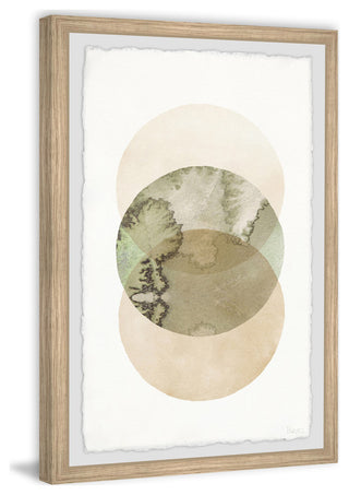 "Kiwi and Two Circles" Framed Painting Print, 16"x24"