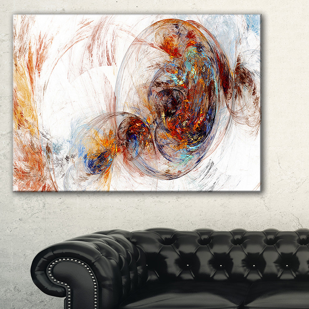 "Colored Smoke Brown" Abstract Digital Art Canvas Print