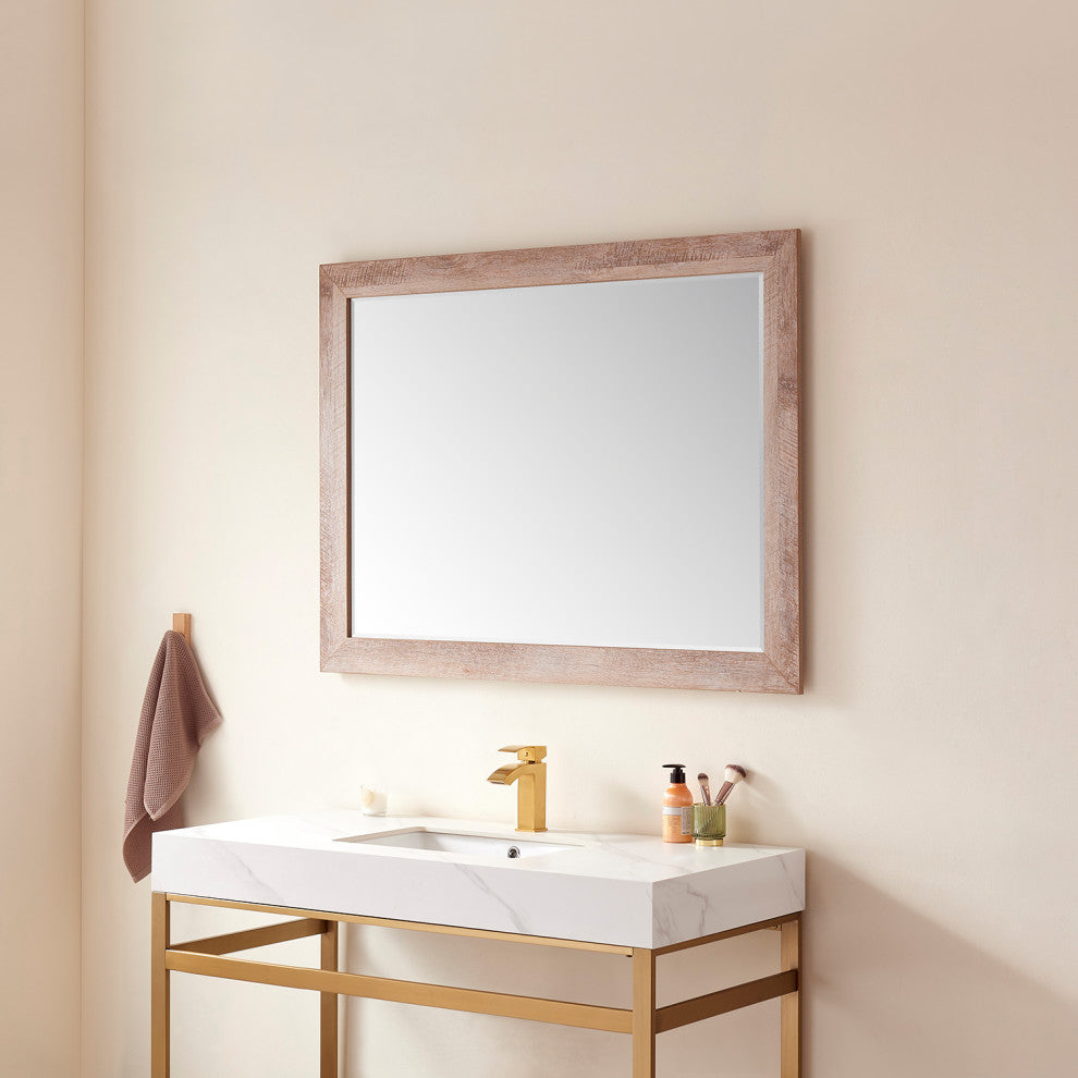 Cuenca Rectangular Wall Mount Mirror, North American Logs, 48"