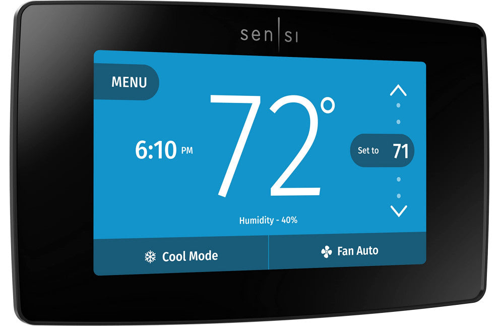Sensi Touch Smart Thermostat Touchscreen Color Display, Programmable., Black