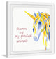 "Unicorns Are Spiritual II" Framed Painting Print, 32"x32"