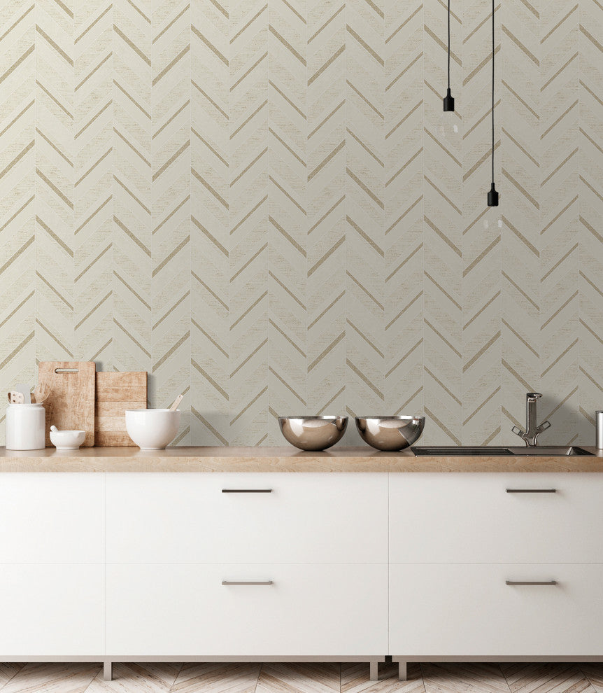 Punta Mita Cream Chevron Wallpaper Bolt