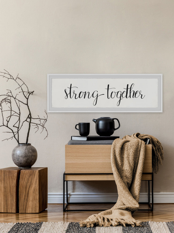 "Strong Together II" Framed Painting Print, 30x10