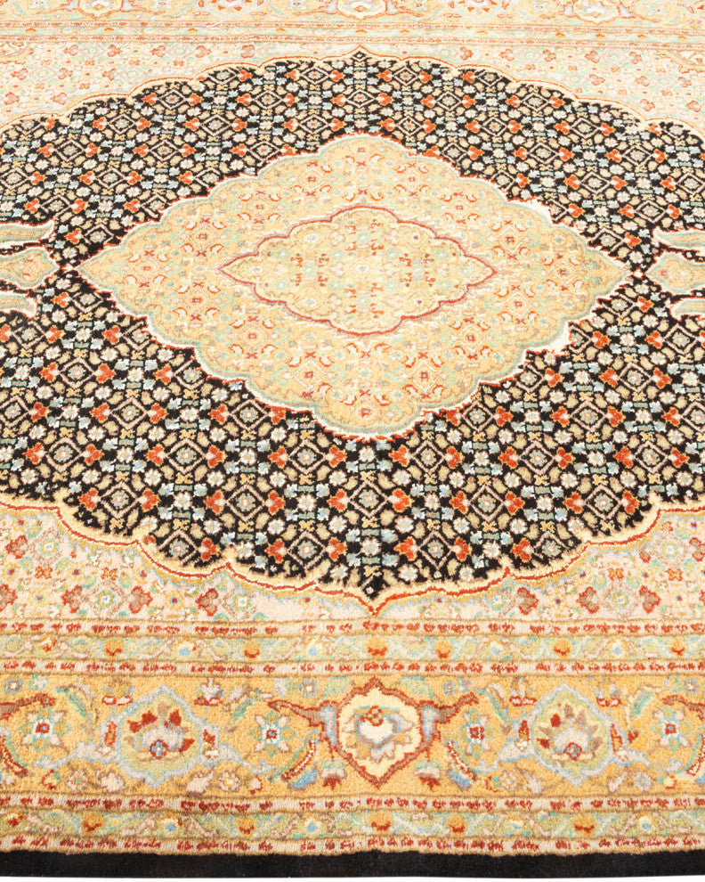 Waw One-of-a-Kind Hand-Knotted Area Rug Black, 4'7"x7'4"