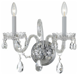 Crystorama Lighting Group 1032-CL-MWP Traditional Crystal 2 Light - Polished