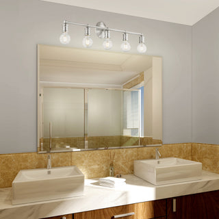 Livex Lighting Lansdale 5 Light Brushed Nickel ADA Large Vanity Sconce