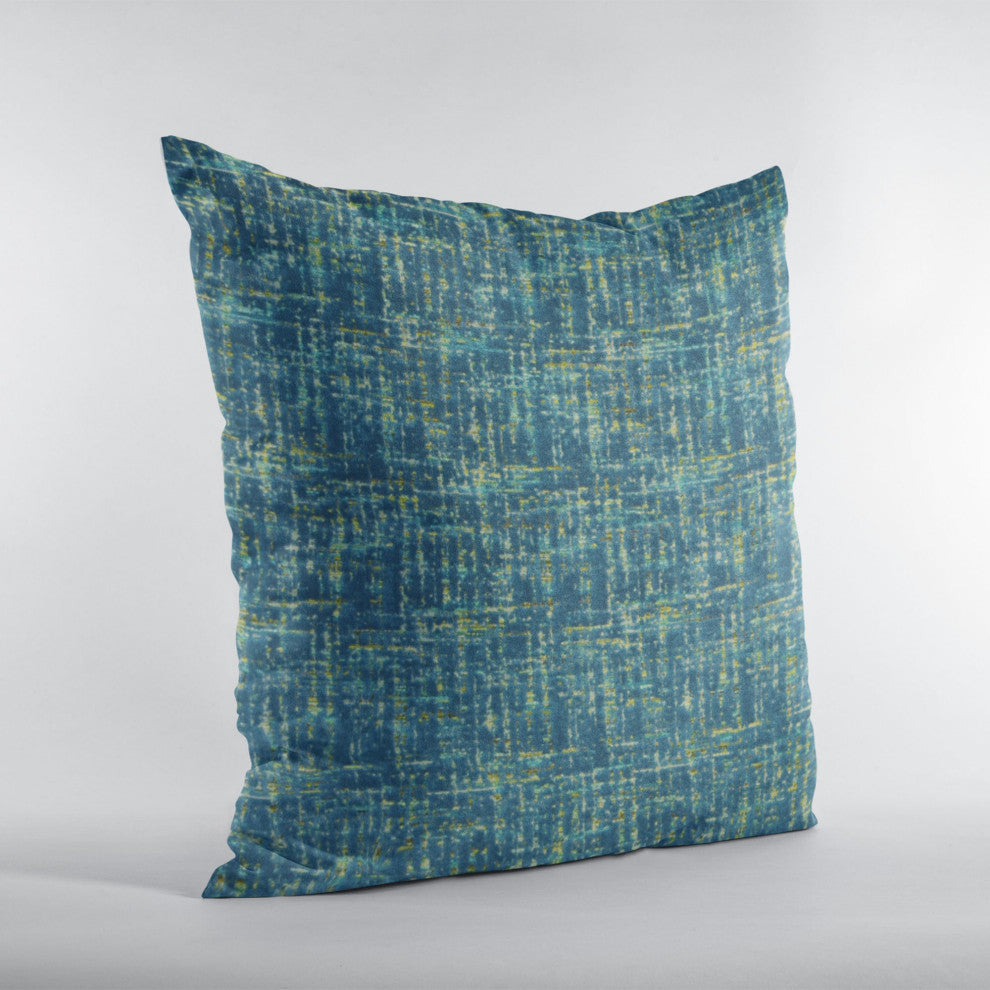Sapphire New Planet Cut Velvet Luxury Throw Pillow, Double sided 16"x16"