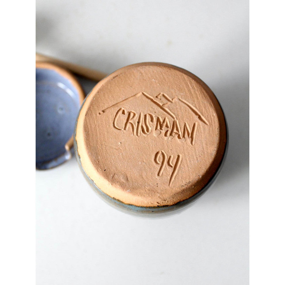 Consigned, Crisman Studio Pottery Honey Jar Circa 1994