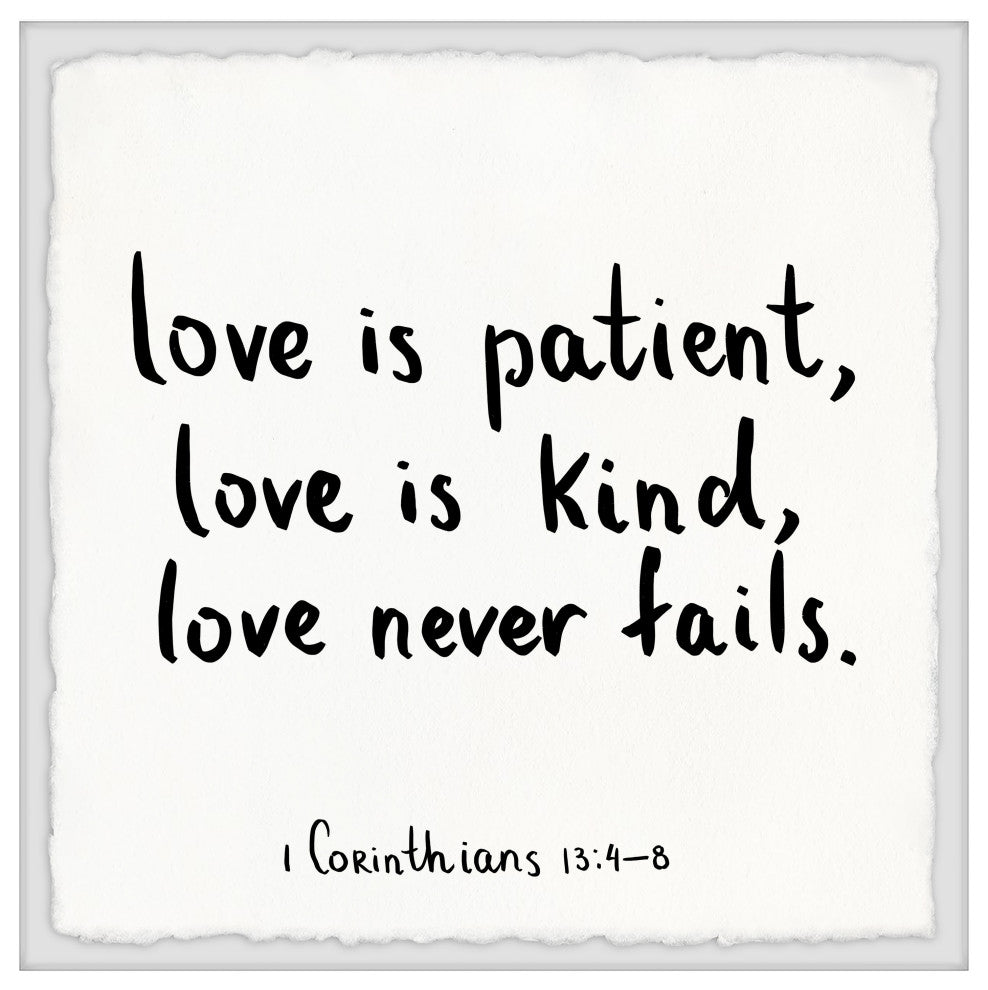 "Love Is Kind" Framed Painting Print, 12x12