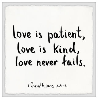 "Love Is Kind" Framed Painting Print, 12x12