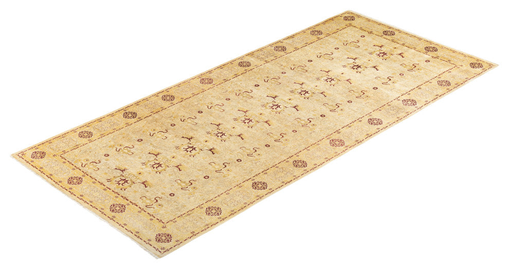 Mogul, One-of-a-Kind Hand-Knotted Runner Ivory, 6'0"x13'6"
