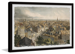 "City Buildings" Framed Painting Print, 12x8