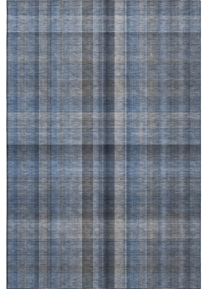 Premium Machine Washable Mayfield AMF548 Blue 5' x 7'6" Rug