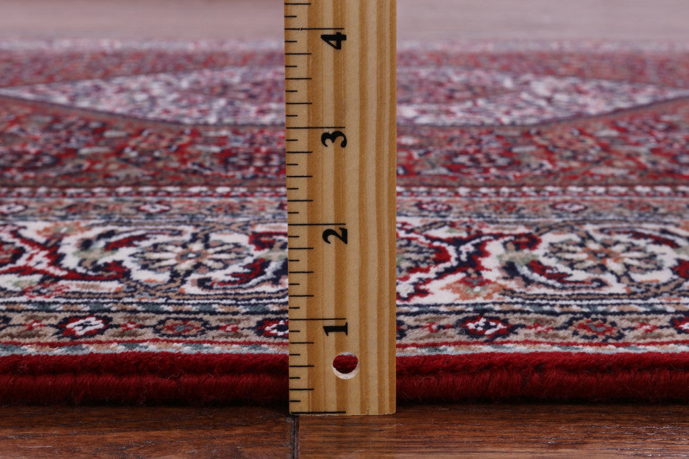 Fine Persian Bijar Hand Knotted Wool and Silk Rug 4' 1" X 6' 1" Q6726