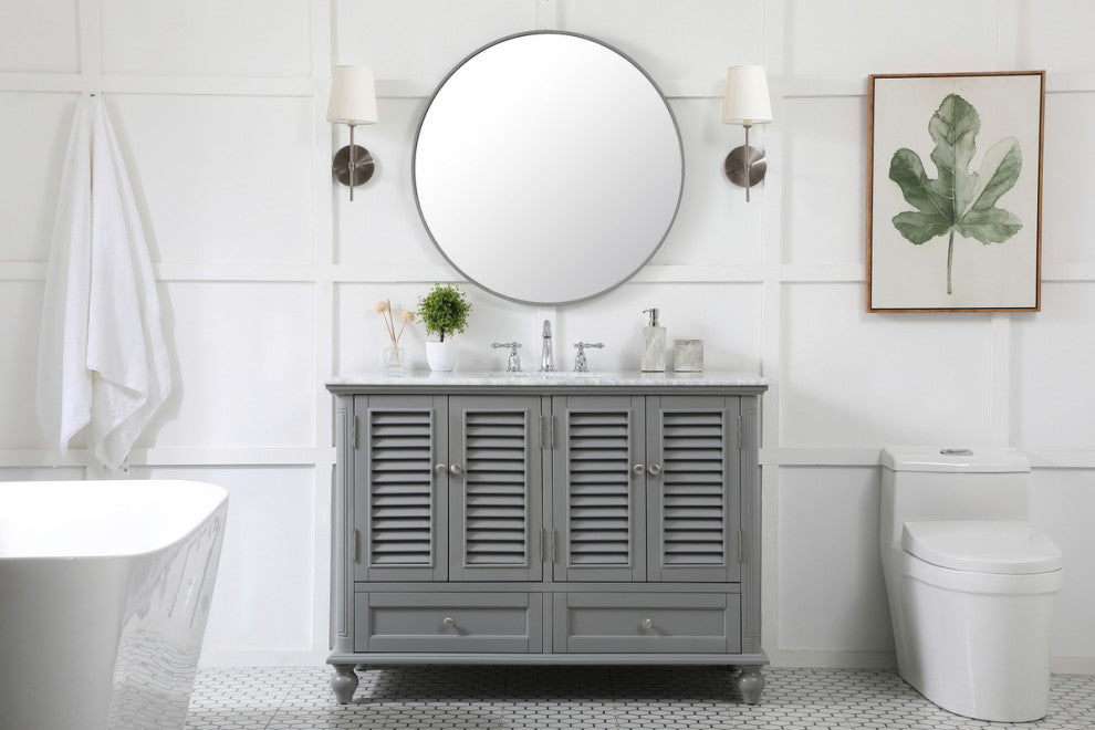 Home Living 48" Single Bathroom Vanity, Gray