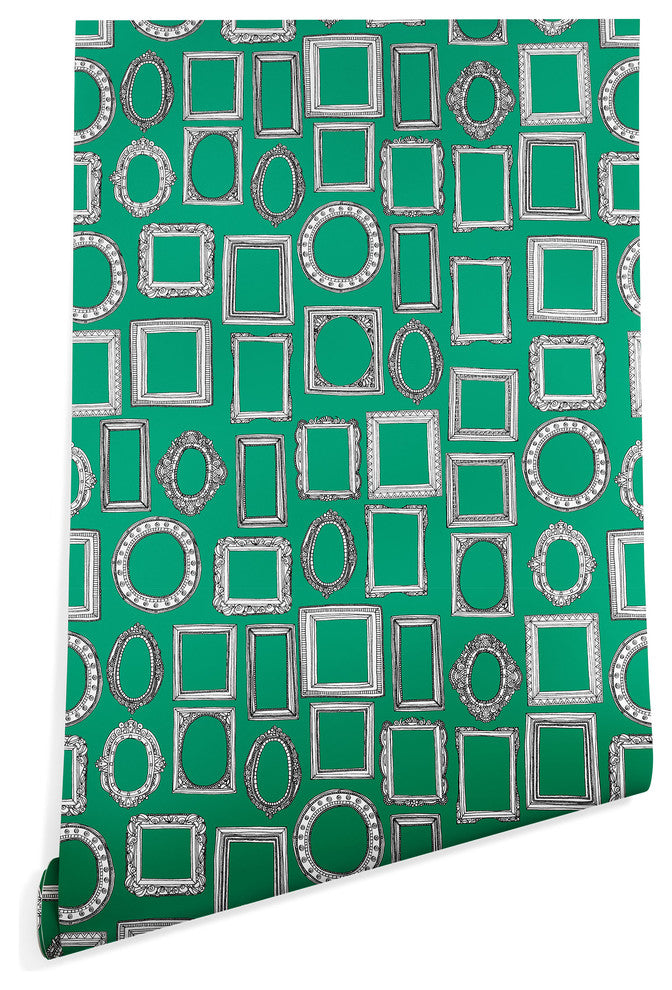 Deny Designs Sharon Turner Picture Frames Green Wallpaper, Green, 2'x4'