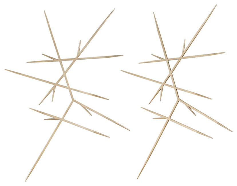 Uttermost Fireworks Silver Wall Decor, S/2