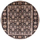 Ahgly Company Indoor Round Mid-Century Modern Area Rugs, 4' Round