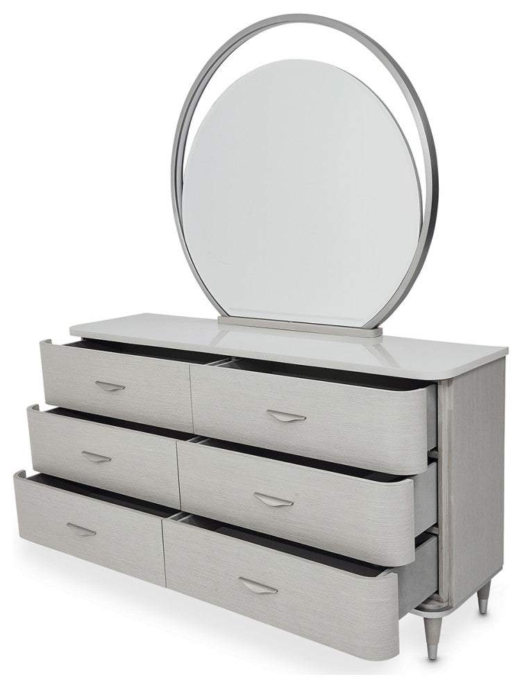 Eclipse Dresser and Mirror - Moonlight Gray
