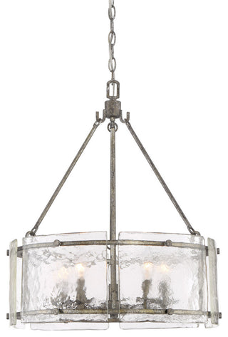 Fortress 5-Light Pendant, Mottled Silver